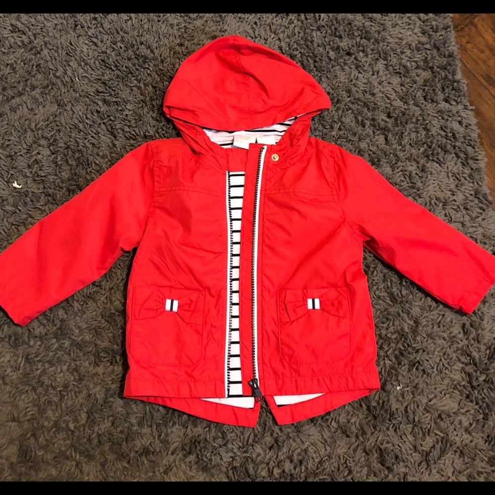 Red koala kids rain jacket 9 to 12 months